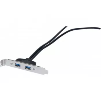 Exertis Connect podaljšek kabla USB 2.0, vtič USB-A na vtičnico USB-A, 0,25 m, črn 146697