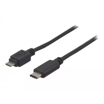 EXERTIS CONNECT USB 2.0 kabel, USB Type-C na Micro-B, črn, 1,0 m 150301