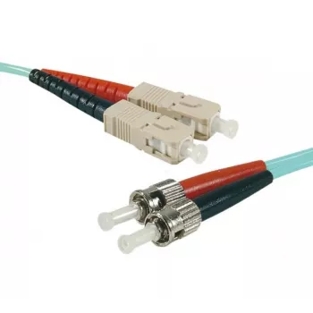EXERTIS CONNECT OM3 optični patch kabel, 50/125 µm, 2x ST na SC Duplex, aqua, 5 m 392764