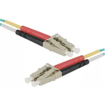 EXERTIS CONNECT HD OM3 LC Duplex optični patch kabel, 50/125 µm, aqua, 0,5 m 392720