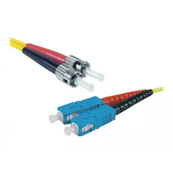 Exertis Connect ST/UPC na SC/UPC enorodovni dupleks OS2 optični patch kabel, 3m, rumen 392883