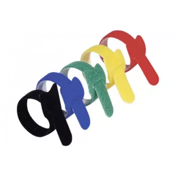 Exertis Connect set ježkov za kable, 210 mm x 16 mm, 15 kosov, 5 barv (črna, modra, zelena, rumena, rdeča)