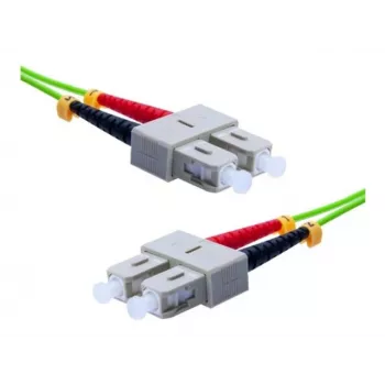 EXERTIS CONNECT OM5 SC dupleks na SC dupleks UPC optični patch kabel, 50/125 µm, limetno zelena, 5 m 392904