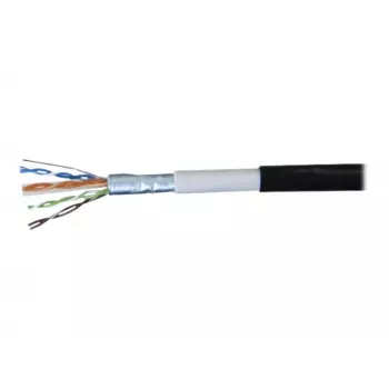 EXERTIS CONNECT Cat6 F/UTP vodoodporni zunanji patch kabel, 2m, črn 845040