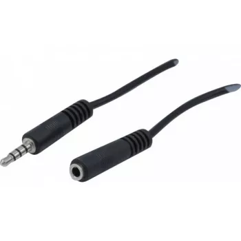 EXERTIS CONNECT 3,5mm stereo podaljševalni avdio kabel, vtič na vtičnico, 2m, črn 721133