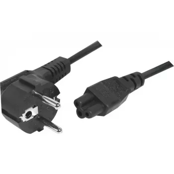 Exertis Connect kotni napajalni kabel Schuko na IEC C5, črn, 1,0 m 808359
