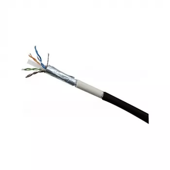 EXERTIS CONNECT Cat.6 F/UTP vodoodporni zunanji patch kabel, 15 m, črn 845045