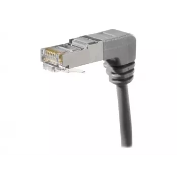 EXERTIS CONNECT Cat.6A S/FTP patch kabel, kotni, 0,7 m, siv 854287