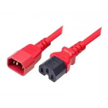 Exertis Connect IEC C14 na C15 napajalni kabel, rdeč, 1,8 m 808364