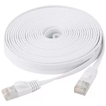 EXERTIS CONNECT Cat6 U/FTP ploščati patch kabel, bel, 5m 845059