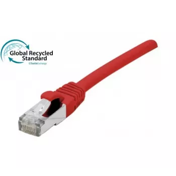 EXERTIS CONNECT Cat. 6A S/FTP patch kabel, 1,5 m, rdeč, TPE brez halogenov, certificiran GRS, RJ45 z zaščito zatiča 854522