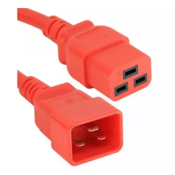 Exertis Connect 2m rdeč podaljševalni napajalni kabel IEC C20 na C19 16A 250V 640056