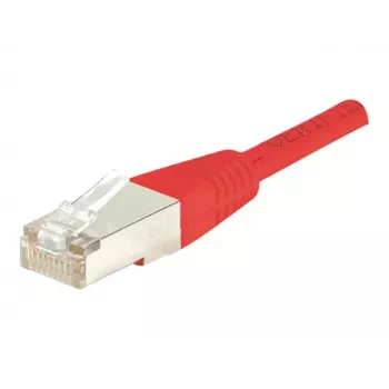 EXERTIS CONNECT Cat6 F/UTP patch kabel, rdeč, 25m, tanka zaščitna tulka proti prelomu 853327