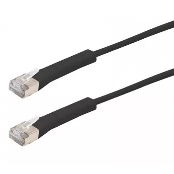 Exertis Connect RJ45 patch kabel, Cat. 6A, F/FTP, kotni, brez halogenov, črn, 2,0 m (854014)