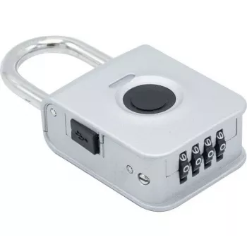 EXERTIS CONNECT obešanka s prstnim odtisom in 4-mestno kombinacijo – cinkova zlitina, IP65, polnilna (594500)