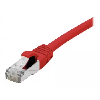 EXERTIS CONNECT Cat. 6A S/FTP patch kabel, TPE, brez halogenov, GRS-certificiran, rdeč, 0,5 m 854520