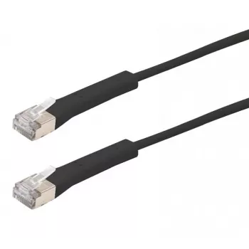 Exertis Connect RJ45 patch kabel, Cat. 6A, F/FTP, kotni, brez halogenov, črn, 1,0 m 854013