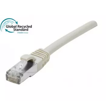 EXERTIS CONNECT Cat. 6A S/FTP patch kabel, 10 m, siv, TPE brez halogenov, GRS certificiran, zaščita zaskočke 854508