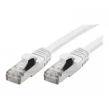 EXERTIS CONNECT S/FTP Cat 6A patch kabel, bel, 1,0 m, tanka zaščita brez zaskočke 858500