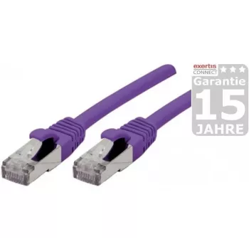 EXERTIS CONNECT Cat 6a SFTP patch kabel RJ45 na RJ45, 1,5m, vijoličen, brez halogenov 858517