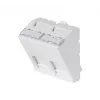 EXERTIS CONNECT vložek plošče 45x45mm za 2 modula Keystone, 30°, signalno bela RAL 9003 911711