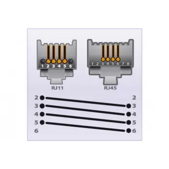 EXERTIS CONNECT telefonski kabel, črn, 2,0 m (EXC911735)