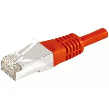 EXERTIS CONNECT Cat.6a F/UTP patch kabel, rdeč, 0,3 m, 10 Gbps, Slim Snagless 859531