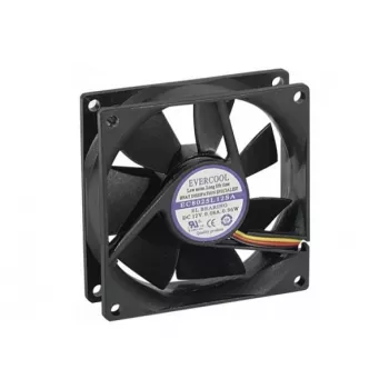 Exertis Connect Evercool 80 mm ventilator ohišja – drsni ležaj, 2000 vrt/min, 26,5 CFM, črn 910184