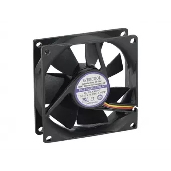 Exertis Connect Evercool 80 mm ventilator ohišja – drsni ležaj, 2000 vrt/min, 26,5 CFM, črn 910184