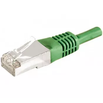EXERTIS CONNECT Cat.6a F/UTP patch kabel, 5m, zelen, 10Gbps, Slim Snagless 859552