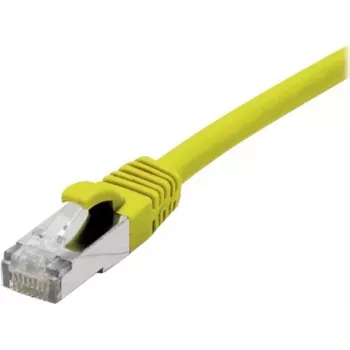 EXERTIS CONNECT S/FTP Cat 6A patch kabel, rumen, 0,15 m, Slim Snagless Boot 858417