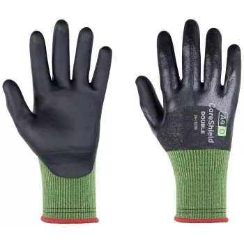 Honeywell CoreShield Double rokavice za zaščito pred urezninami, velikost 11 (XXL), sivo-črne, prevlečene z nitrilom 24-7D28B/11