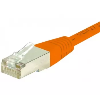 EXERTIS CONNECT 857960 Cat.6 F/UTP patch kabel, 10 m, oranžen, tanek zaščitni ovratnik