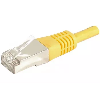 EXERTIS CONNECT 859561 Cat.6a F/UTP patch kabel, 0,3 m, rumen, 10 Gbps, Slim Boot