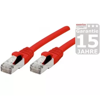 Exertis Connect Dexlan CAT 6a SFTP patch kabel, vtič RJ-45 na vtič RJ-45, 20 m, brez halogenov, zalit, snagless, rdeč 858476