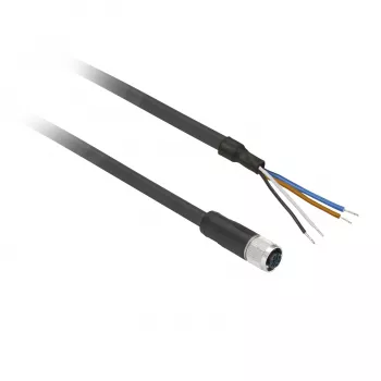 TMSS GERMANY Telemechanique Sensors vtičnica M12 ravna PUR kabel 5m 4-Pin XZCP1141L5