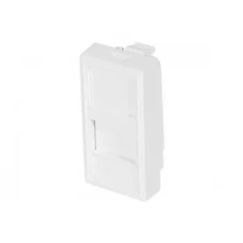 Exertis Connect Dexlan modularni vhod prazen 45 x 22,5 mm za 2 x RJ45 Keystone podometno montažo RAL 9003 signalno bela 911731