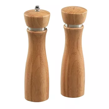 Kesper set mlinčkov za sol in poper, naravni les, keramični mehanizem, nastavljivo grobo-fino, 18 cm