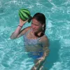 SCHILDKROT Splash Ball Watermelon vodna žoga, zelena, premer 250 mm, oprijemljiva površina, 1 kos (970292)