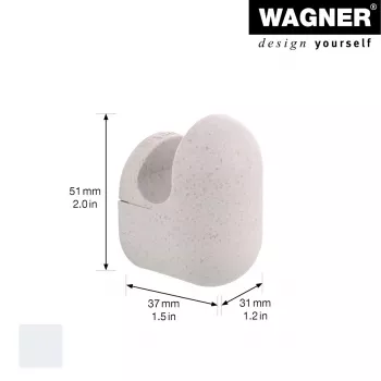 Wagner design yourself PILL stenski kavelj, siv, 1 kavelj, vijačna montaža, plastika 17041321