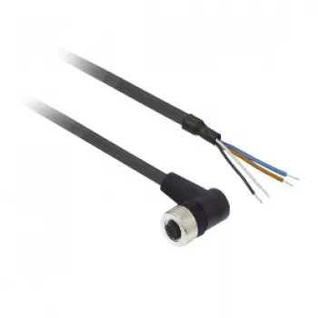 TMSS GERMANY Telemechanique Sensors M12 vtičnica ravna 4-pinska PUR kabel, 2 m, črn XZCP1241L2