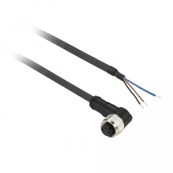 TMSS GERMANY Telemechanique Sensors vtičnica M12 predizdelan priključni kabel, 4-polni, 5m PUR, črn, raven, IP67/IP65/IP69K, 4A, 250V AC/DC, serija OsiSense XZ - XZCP0666L5