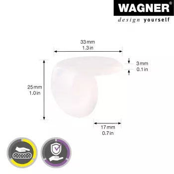 Wagner design yourself EH 2135 zaščita vogalov plastika Ø 3,5 cm 4 kosi (15213599)