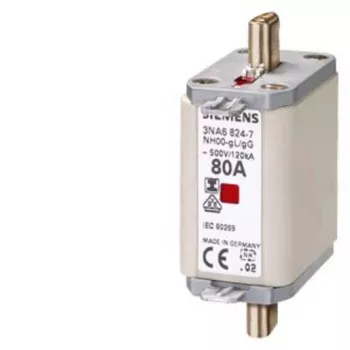 Siemens SENTRON NH-varovalni vložek, velikost NH00, gG, 100 A, 500 V AC / 250 V DC, nožasti kontakti 3NA68307