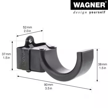 Wagner design yourself stenski kavelj WH 2097 z 1 kavljem, črn, 1 kos 15209711