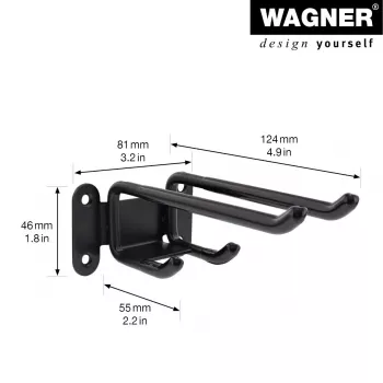 Wagner design yourself stenski nosilec WH 2093, črn (15209301)