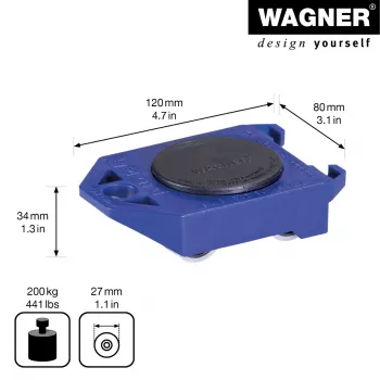 Wagner ROLLY MM 3171 20317101 transportni voziček, do 200 kg, modro