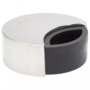 Wagner design yourself EH 5151 omejevalnik vrat iz tlačno litega cinka z gumijastim odbijačem, kromiran, Ø50 mm, za privijanje, srebrn 15515111