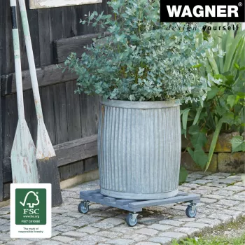 Wagner design yourself podstavek za rastline GH 0412 kvadraten antracit les 38 x 38 x 9,5 cm 20041201