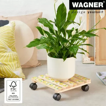 WAGNER design yourself podstavek za rastline GH0644 kvadratni leseni motiv 29 x 8 cm, 1 kos 20064401